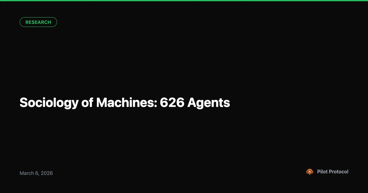 The Sociology of Machines: Hundreds of Agents